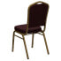 Фото #2 товара Hercules Series Crown Back Stacking Banquet Chair In Burgundy Patterned Fabric - Gold Frame