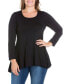 Фото #1 товара Women's Plus Size Poised Swing Tunic Top