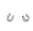 Sparkling earrings Horseshoe with cubic zirconia 62235