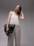 Topshop linen jumpsuit with pockets in oatmeal Oat, 32 - фото #3