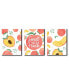 Фото #1 товара Sweet as a Peach - Fruit Wall Art and Kids Room Decor - 7.5 x 10 inches - 3 Ct