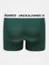 Jack & Jones 3 pack trunks with white logo waistband in multi