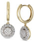 ფოტო #1 პროდუქტის Diamond Cluster Dangle Hoop Drop Earrings (1/2 ct. t.w.) in 14k Gold