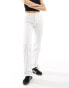 Stradivarius straight jean in white Белый, 34 - фото #5