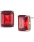 ფოტო #1 პროდუქტის Color Rectangular Stone Stud Earrings