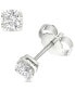 ფოტო #5 პროდუქტის Diamond Enhancer Stud Earrings (1/4 ct. t.w.) in 14k White Gold