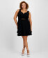 Фото #1 товара Trendy Plus Size Sweetheart Layered Skater Dress