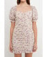 Фото #1 товара Women's Embroidery on Chiffon Shirred Mini Dress