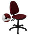 Фото #4 товара Mid-Back Burgundy Fabric Multifunction Swivel Task Chair With Adjustable Lumbar Support