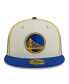 Men's Cream, Royal Golden State Warriors Piping 2-Tone 59FIFTY Fitted Hat