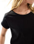 Фото #6 товара Vila scoop neck t-shirt in black