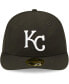 ფოტო #2 პროდუქტის Men's Kansas City Royals Black and White Low Profile 59FIFTY Fitted Hat
