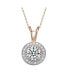 ფოტო #1 პროდუქტის Classy Clear Cubic Zirconia Round Solitaire Pendant Necklace