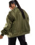 River Island Plus bomber jacket in khaki EU 46/48 - фото #6