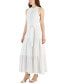 Women's Tie-Neck Tiered Sleeveless Maxi Dress