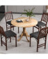 Фото #6 товара Rustic Dining Table Wooden Dining Table with Round Tabletop & Curved Trestle Legs
