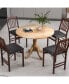 Фото #6 товара 4-Person Dining Table Wooden Kitchen Table with Solid Rubber Wood Frame for Kitchen