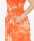 ფოტო #4 პროდუქტის Women's Smocked Ruffle Maxi Dress