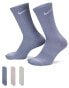 Nike Training Everyday Plus Cushioned 3 pack socks in slate multi