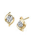 ფოტო #1 პროდუქტის Diamond (1/3 ct. t.w.) Twist Earrings in 14k Yellow Gold