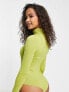New Look roll neck long sleeved body in light green