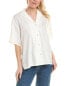 Фото #1 товара Rebecca Taylor Linen-Blend Cabana Shirt Women's White Xs