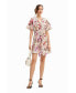 Women's Short floral dress Разноцветный, Small - фото #1