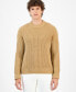 Фото #1 товара Men's Stepped Hem Crewneck Sweater