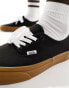 Vans Authentic trainers in black with gum sole