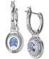 Constella Silver-Tone Crystal Drop Earrings