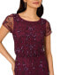 ფოტო #6 პროდუქტის Women's Boat-Neck Short-Sleeve Beaded Blouson Gown