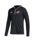 Фото #2 товара Men's Black Carolina Hurricanes Team Long Sleeve Quarter-Zip Hoodie T-shirt