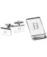 Silver Plated Cufflinks and Money Clip Set
