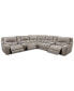 Фото #3 товара CLOSEOUT! Terrine 7-Pc. Fabric Sectional with 3 Power Motion Recliners and 2 USB Consoles, Created for Macy's