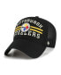 Фото #1 товара Men's '47 Black Pittsburgh Steelers Highpoint Trucker Clean Up Snapback Hat