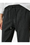 Kumaş Pantolon Slim Fit Beli Bağcıklı Dar Paça Cepli