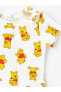 LCW baby Bisiklet Yaka Kısa Kollu Winnie the Pooh Baskılı Erkek Bebek Şortlu Pijama Takımı