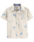 Baby Seaside Print Button-Front Chambray Shirt 24M