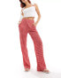 Фото #1 товара Reclaimed Vintage relaxed trouser in red gingham