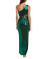 Фото #2 товара Marchesa Notte Foiled Gown Women's Green 0