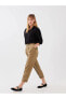 Фото #1 товара Classic Havuç Kesim Düz Tencel Kadın Pantolon