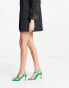 Фото #4 товара ASOS DESIGN Haya asymetric mid heeled sandals in green