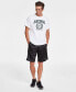 ფოტო #9 პროდუქტის Men's Regular-Fit Mesh-Panel Satin Basketball Shorts