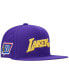 Фото #1 товара Men's Purple Los Angeles Lakers 50th Anniversary Snapback Hat
