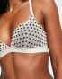 River Island dobby mesh bra in cream