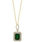 ფოტო #3 პროდუქტის EFFY® Emerald (2-1/5 ct. t.w.) & Diamond (1/4 ct. t.w.) 18" Pendant Necklace in 14k White Gold (Also Available in 14k Yellow Gold)