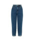 ფოტო #1 პროდუქტის Women's Cuffed Hem Mom Jeans
