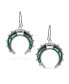 ფოტო #3 პროდუქტის Boho Celestial Blue Green Rainbow Iridescent Tribal Half Crescent Moon Abalone Shell Dangle Earrings For Women For Teen Sterling Silver Fish Wire Hook