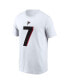 Фото #3 товара Men's Bijan Robinson White Atlanta Falcons Player Name and Number T-shirt