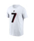 Men's Bijan Robinson White Atlanta Falcons Player Name and Number T-shirt